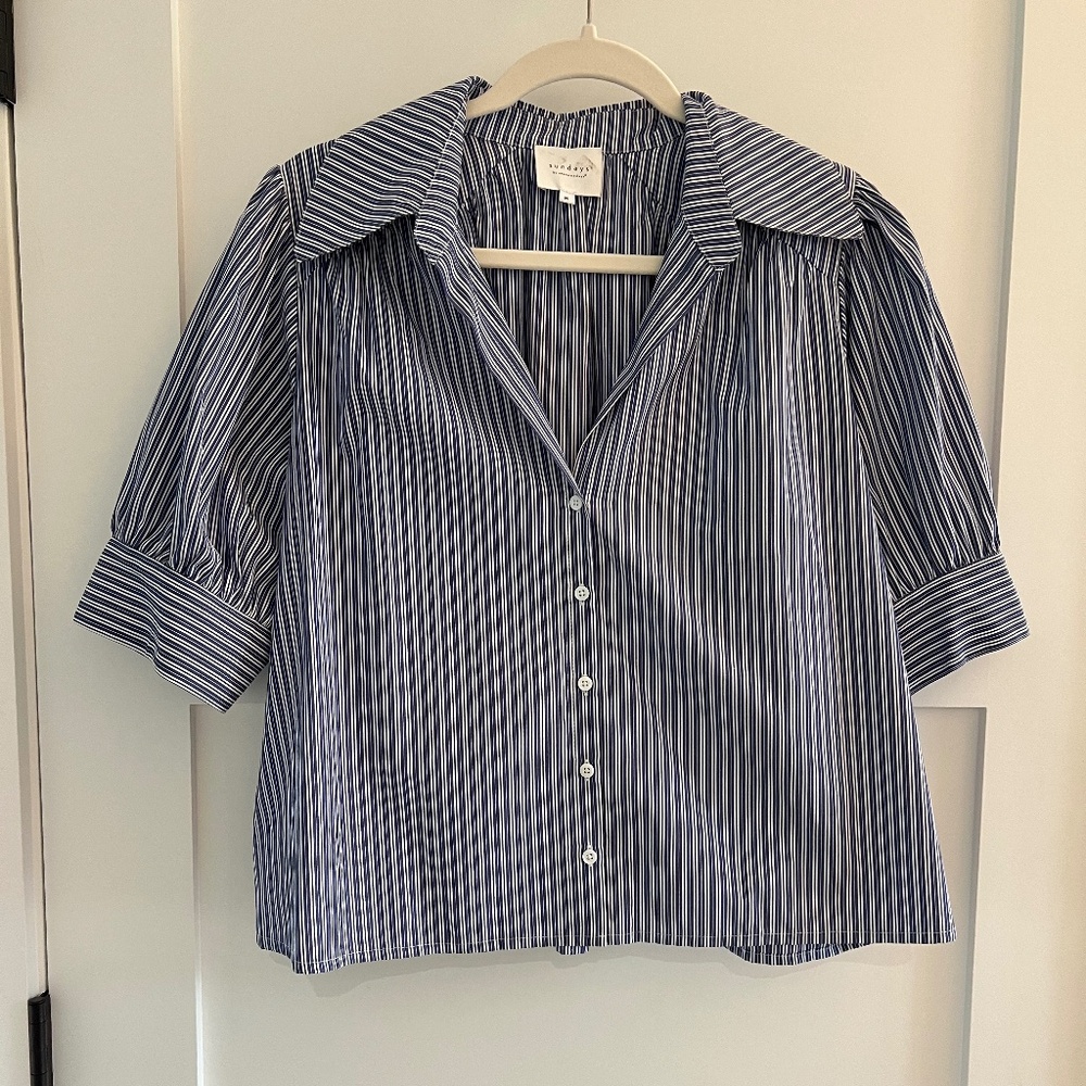 Sundays Striped Blouse Size M